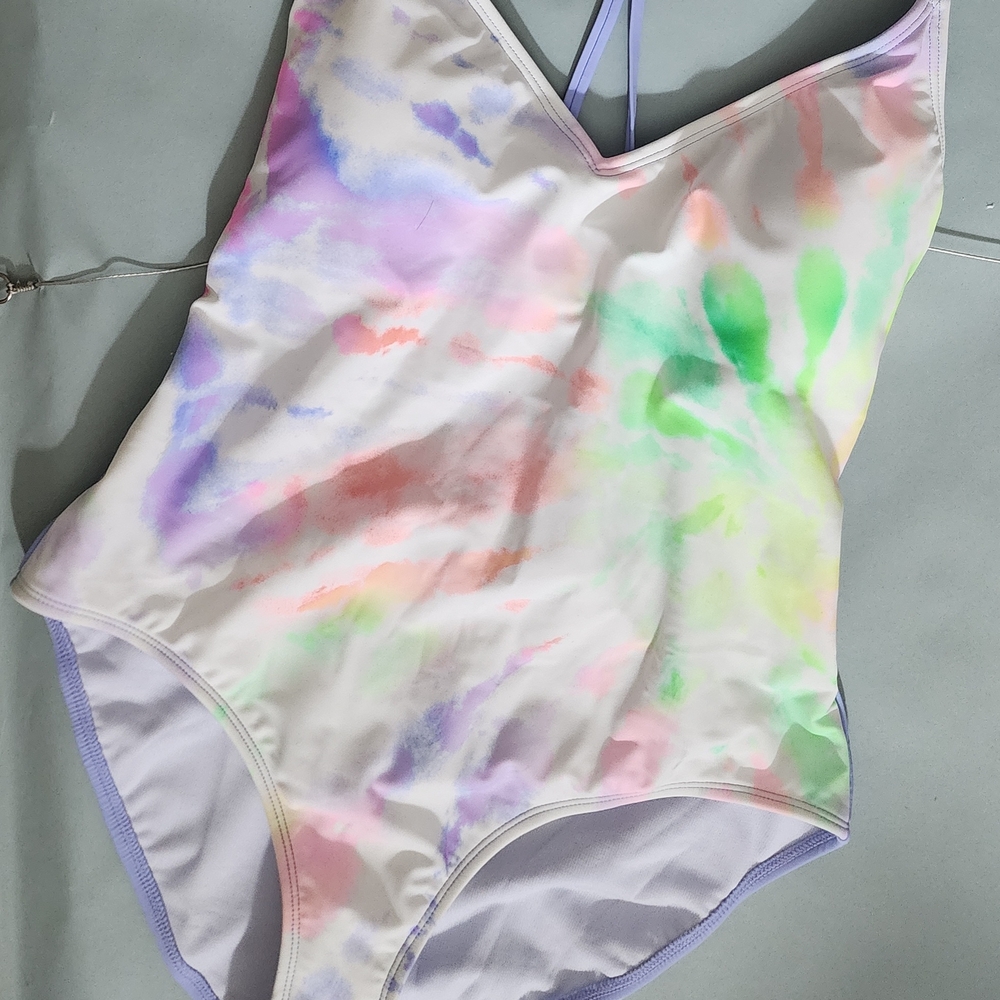 Salt + Cove Pastel Tie-Dye One Piece Swimsuit(junior XL)